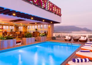 a pool at a hotel with a view at Balcony Nha Trang Hotel in Nha Trang