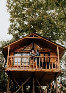 Balkón nebo terasa v ubytování Loft Treehouse