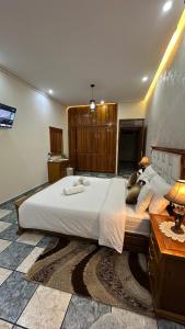 Katil atau katil-katil dalam bilik di IDGA appartement with panoramic view