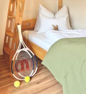 A bed or beds in a room at Villa Maier
