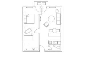 Grundriss der Unterkunft Ferienwohnung Lieblingssuite am Strand