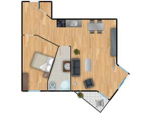 Grundriss der Unterkunft Residenz am Balmer See - BS 37H mit Wellnessbereich