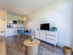 Η κουζίνα ή μικρή κουζίνα στο Residenz am Balmer See - BS 54 mit Wellnessbereich