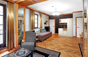 Istumisnurk majutusasutuses Authentic Apartment hotel