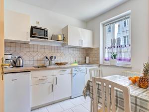 Küche/Küchenzeile in der Unterkunft Hansehus Ferienwohnung Nr 3