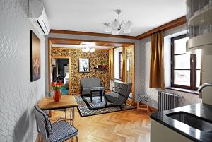 Istumisnurk majutusasutuses Authentic Apartment hotel