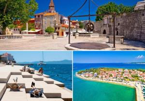 a collage of photos of a city and the ocean at Floyd in Bibinje
