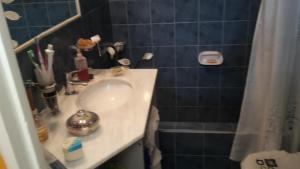 une salle de bain avec lavabo et douche dans l'établissement Deptos de Lili 3, à Termas de Río Hondo