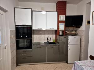 Kuchyň nebo kuchyňský kout v ubytování Apartment Slaven