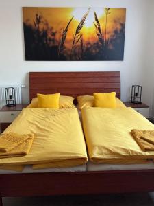 Postel nebo postele na pokoji v ubytování Apartmán Vráž u Písku