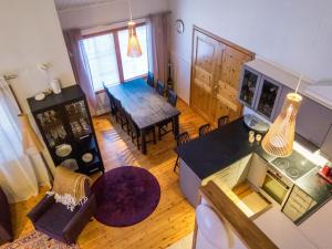 an overhead view of a kitchen and a living room at Holiday Home Katinkulma 1 by Interhome in Vuokatti