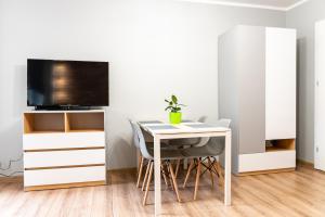 Telewizja i/lub zestaw kina domowego w obiekcie Cracow nest - 2 separate rooms, heart of Kazimierz