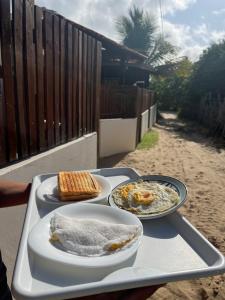 Comida no hostel ou em algum lugar perto