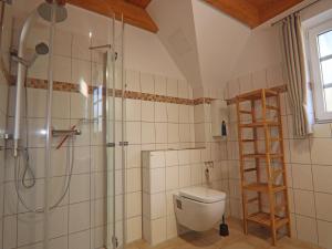 トラッセンハイデにあるReihenhaus Dünenwaldhaus Mitte in Trassenheideのバスルーム(シャワー、トイレ、はしご付) +46枚の写真
