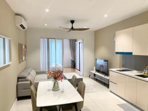 Kuchyň nebo kuchyňský kout v ubytování Quill Residences Service Suites By BR
