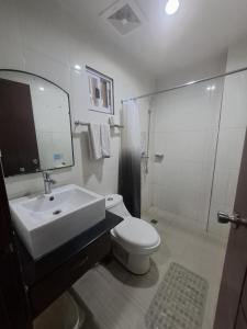 Koupelna v ubytování Mañana Hotel