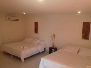 Voodi või voodid majutusasutuse Manzanillo Beach toas