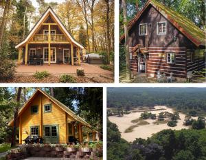 索斯特't Eekhoornnest的小木屋的四种不同景色