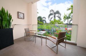 Balkón nebo terasa v ubytování Eastparc Hotel Yogyakarta