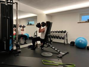 Fitness centrum a/nebo fitness zařízení v ubytování Hotel Residence Olympia