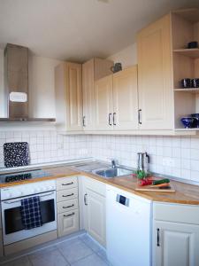 Kuchyň nebo kuchyňský kout v ubytování Ferienwohnung Eichkatzel
