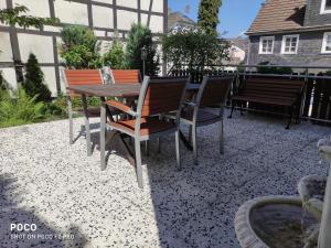 Patio nebo venkovní prostory v ubytování FEWO Altstadt Hückeswagen"das historische"