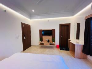 TV a/nebo společenská místnost v ubytování Hotel Dhanraj Inn