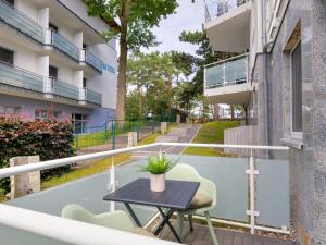 Балкон или терраса в Ostseeresidenz Gorki Park GP 07A mit Wellness und Schwimmbad