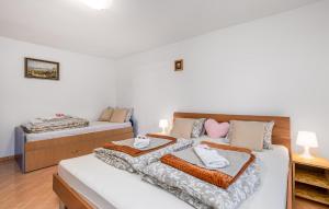 Un pat sau paturi într-o cameră la 1 Bedroom Cozy Apartment In Lokve