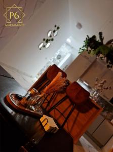 Posezení v ubytování P6 Retro Nest Apartament
