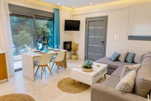 Χώρος καθιστικού στο Villa Eutuxia