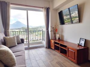 Nespecifikovaný výhled na hory nebo výhled na hory při pohledu z apartmánu