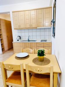 Kuchyň nebo kuchyňský kout v ubytování Perdika Resort