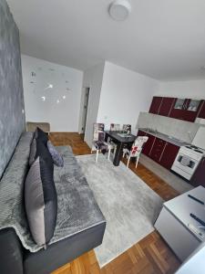 Kuchyň nebo kuchyňský kout v ubytování Apartman daba 1