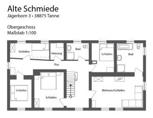 a floor plan of a house at HausJägerborn in Tanne