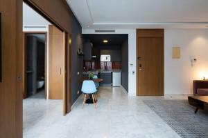 Χώρος καθιστικού στο Studio Raffiné en Centre Ville +10 φωτογραφίες