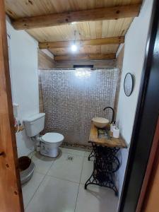 Phòng tắm tại La Victoria Cabaña San Rafael Mendoza