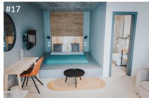 Кровать или кровати в номере The Pines Boutique Villa - Vama Veche