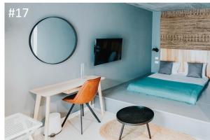 Кровать или кровати в номере The Pines Boutique Villa - Vama Veche