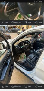 two pictures of the inside of a car at Jeep grand Cherokee limited for rent ful insurance without drivers in Madinaty