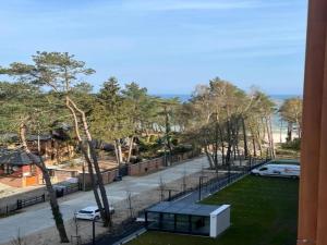 ポビエロボにあるA comfortable apartment near the sea for 3 people, Pobierowoの家のバルコニーからの眺め