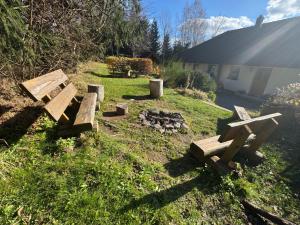 Zahrada ubytování Apartmány Šumava Boubín