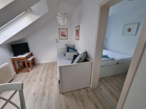 TV a/nebo společenská místnost v ubytování " Ferienhaus Vadersdorf" Wohnung 3