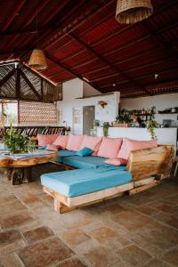 Χώρος καθιστικού στο Terraza Puerto Hostel