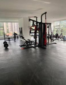 Fitness centrum a/nebo fitness zařízení v ubytování Acogedor y cómodo apartamento