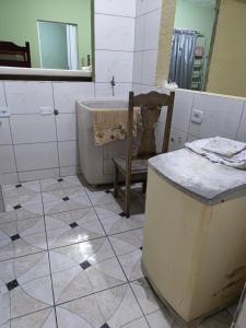 Koupelna v ubytování Casa do Jamail