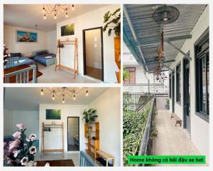 a collage of photos of a house at Da Lat Lemongrass - Đà Lạt Sả in Da Lat