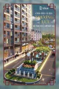 a magazine advertisement for a city with a fountain at Tonkin2 Luxhomes Smart City in Phú Thú