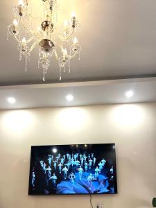 TV a/nebo společenská místnost v ubytování The Writeriana de Lumière