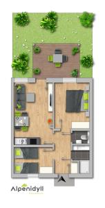 Plan piętra w obiekcie Happy Aich 1 by Alpenidyll Apartments